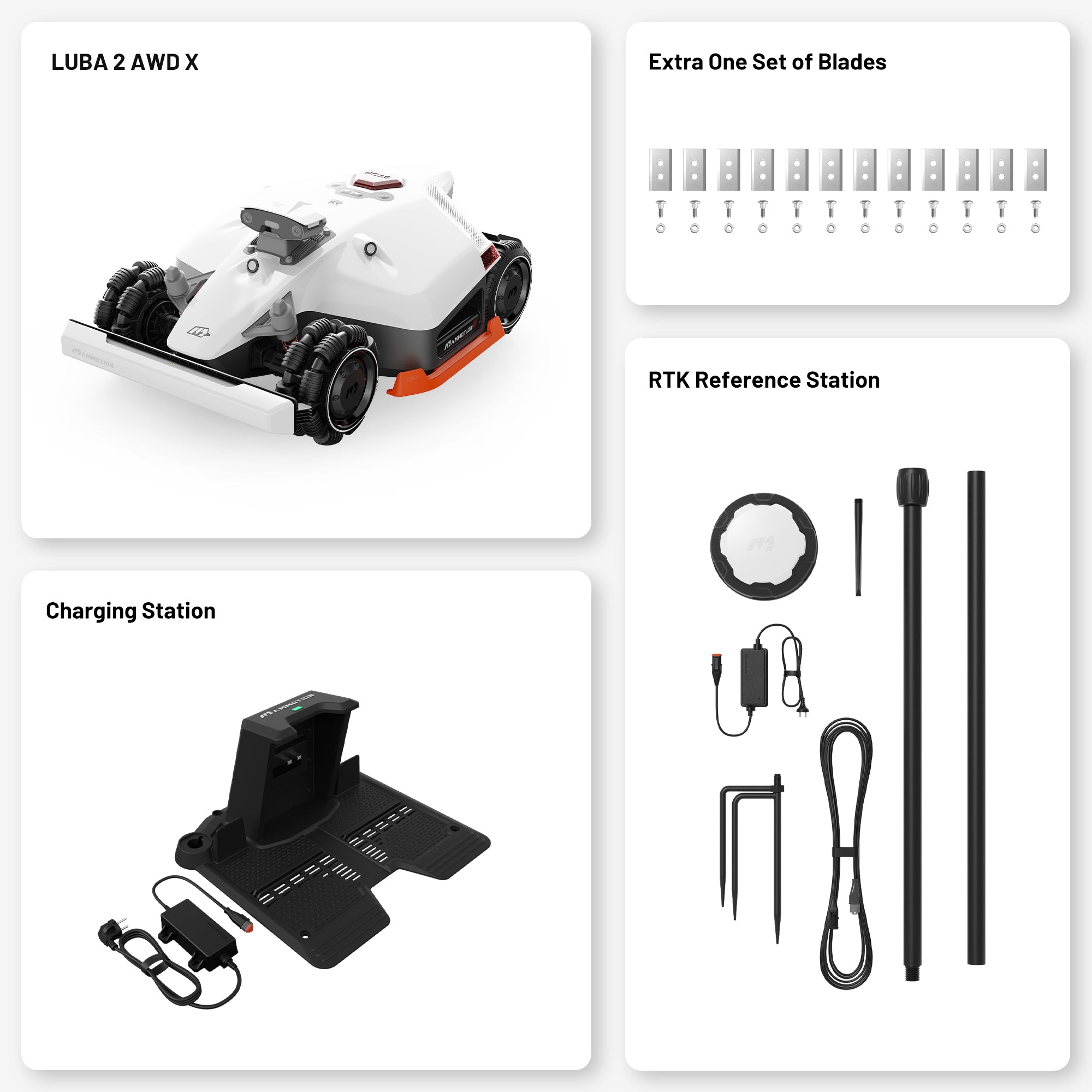 MAMMOTION LUBA 2 AWD robot mower Packing List